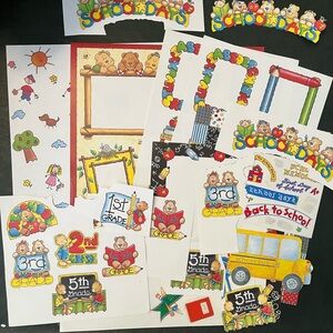 Colorful School Days Scrapbook Stickers